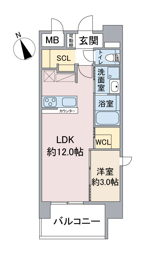 1LDK間取り