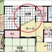 玄関の間取図