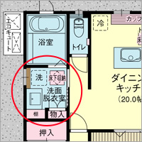 洗面室間取り図