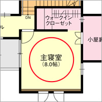 主寝室の間取り図